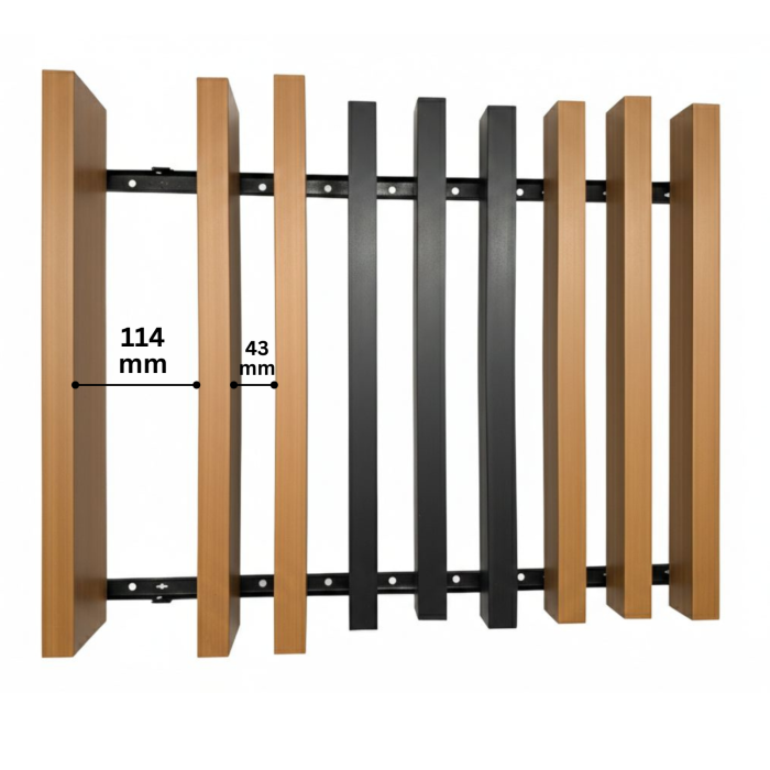 Riflaj Tavan WPC, Profil U 30x50 mm, Culoare Maro Auriu, Lungime 2.8m [7]