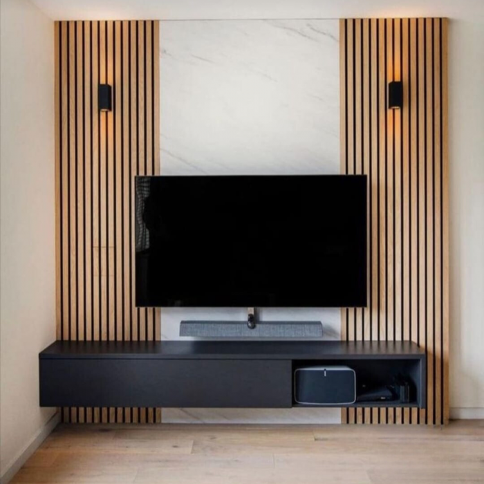 Riflaj Decorativ WPC Lemn Compozit Durabil, 219x26x2900mm, Bej [9]