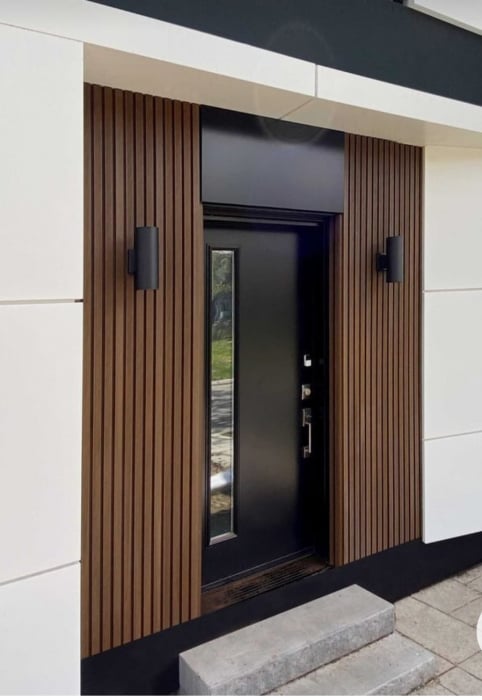 Riflaj Decorativ WPC Lemn Compozit Durabil, 219x26x3600mm, Gri Antracit [7]