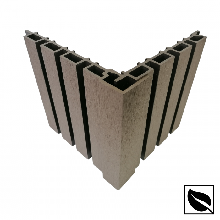Riflaj Decorativ WPC Lemn Compozit Durabil, 219x26x2900mm, Maro [9]