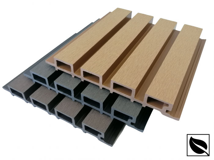 Riflaj Decorativ WPC Lemn Compozit Durabil, 219x26x2900mm, Bej [3]