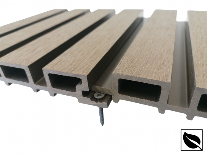 Riflaj Decorativ WPC Lemn Compozit Durabil, 219x26x2900mm, Maro [5]
