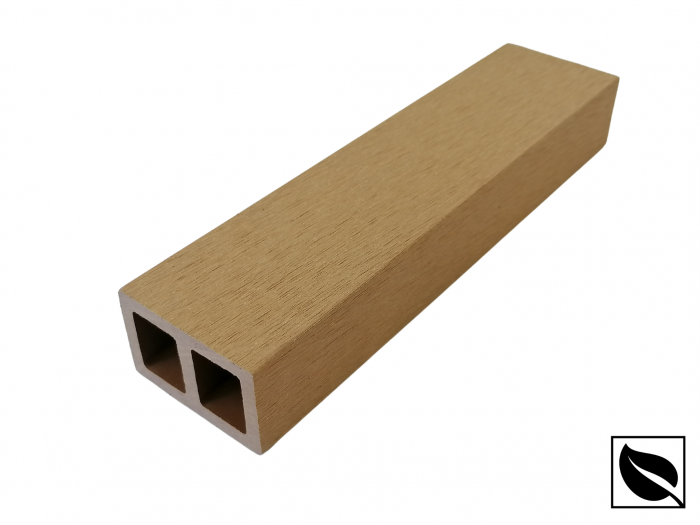 Profil Tub WPC, Lemn Compozit pentru Riflaj Decorativ, 55x35x2900 mm, Ramforsat, Bej [2]