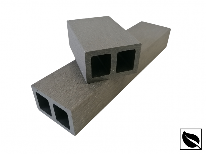 Profil Tub WPC, Lemn Compozit pentru Riflaj Decorativ, 55x35x2900 mm, Ramforsat, Gri [7]
