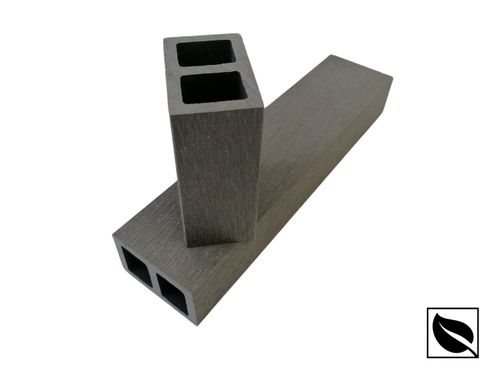 Profil Tub WPC, Lemn Compozit pentru Riflaj Decorativ, 55x35x2900 mm, Ramforsat, Gri [5]