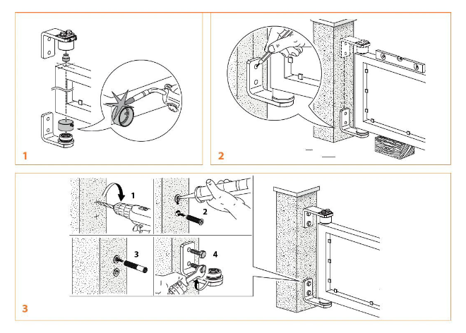 Set Balamale Zincate Reglabile cu Rulment fi 50 mm si Suport pentru Porti Batante [5]