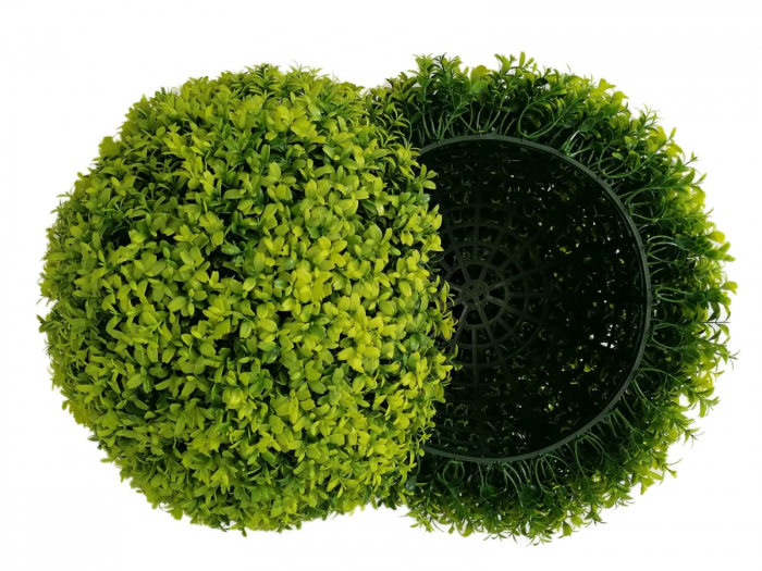 Arbust artificial in forma de sfera vivodecor, Sfera plante artificiale Buxus Verde Crud [2]