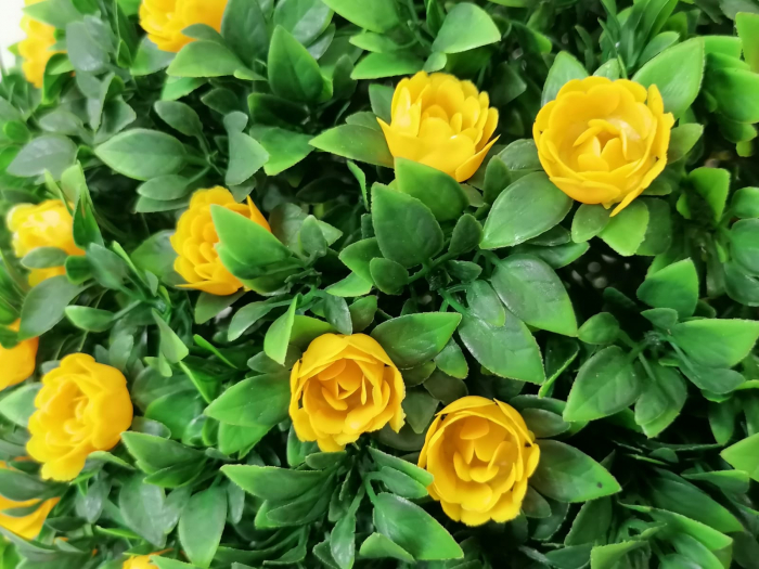 Arbust artificial in forma de sfera vivodecor, Sfera decorativa din plante artificiale trandafiri galbeni [5]