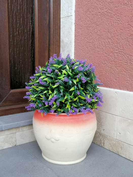 Planta artificiala cu flori de lavanda, Sfera decorativa din plante artificiale [5]