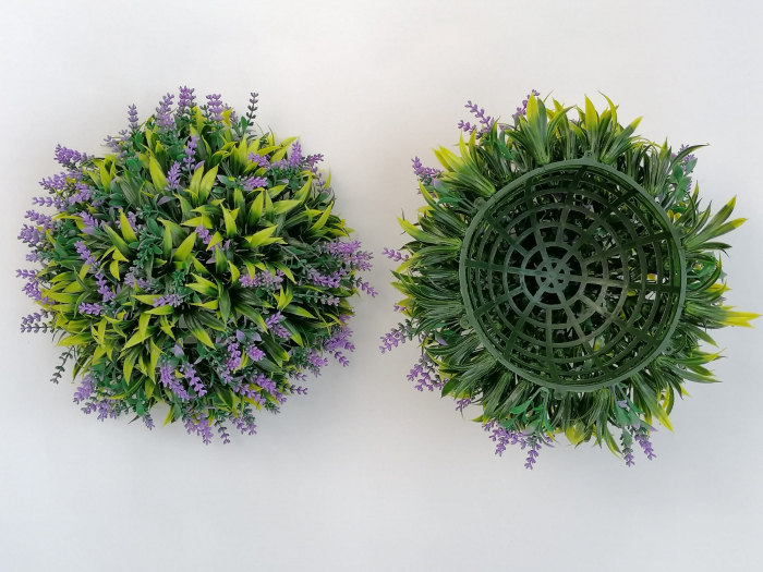 Planta artificiala cu flori de lavanda, Sfera decorativa din plante artificiale [2]