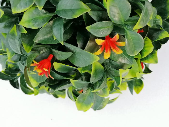 Sfera decorativa din plante artificiale cu flori oranj [4]