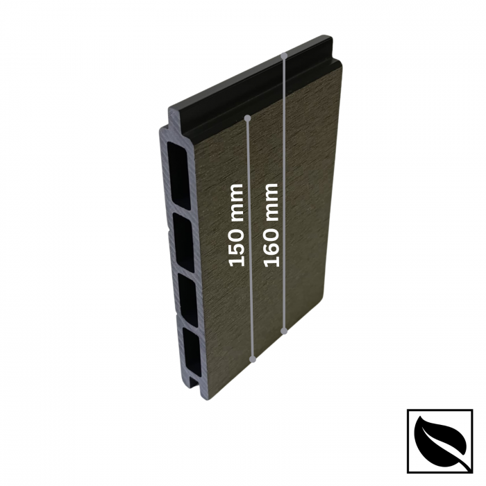 Sipca Gard WPC Gri Antracit cu îmbinare Lemn Compozit, Placa Tip Scandura 150x20 mm,1 ML [3]