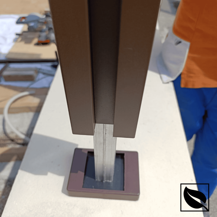Stalp gard, Multifunctional, 70x70mm, Aluminum [2]