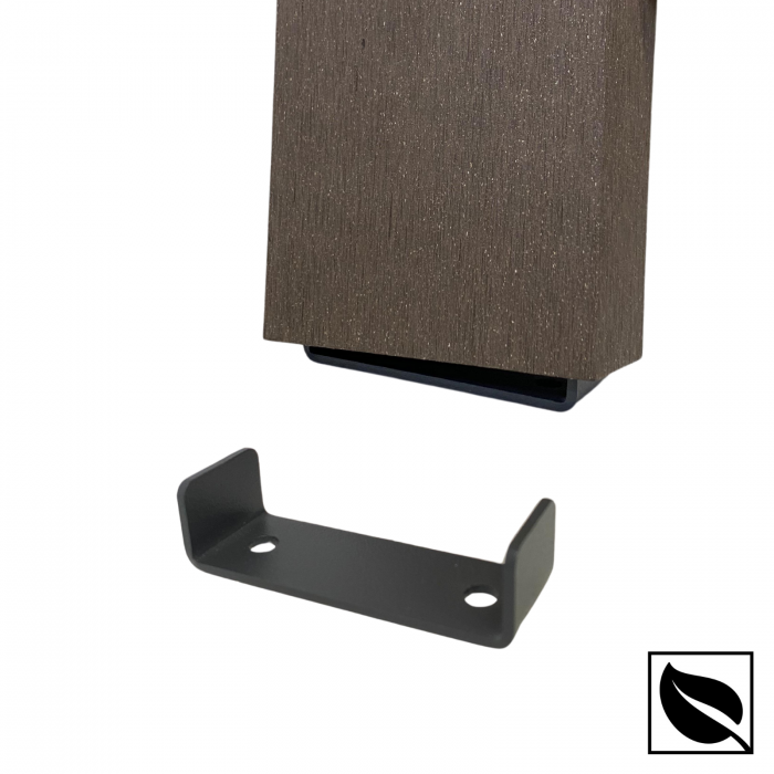 Suport Interior U100 pentru Riflaj Tub WPC 100x35 mm, Culoare Gri - VIVODECOR [3]