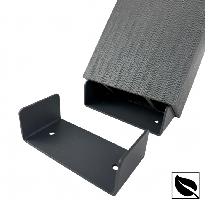 Suport Interior U120 pentru Riflaj Tub WPC 120x62 mm, Culoare Gri - VIVODECOR [2]