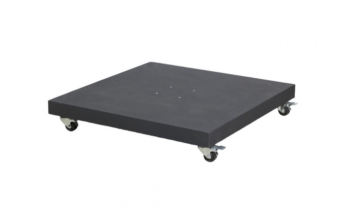 Umbrela de soare 3x3m pentru terasa si gradina, aluminiu, pliabila,cu LED culoare kaki, include suport granit [7]