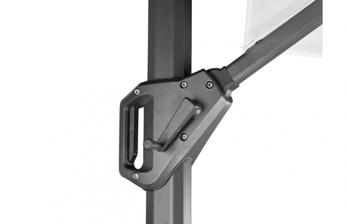 Umbrela de soare 3x3m pentru terasa si gradina, aluminiu, pliabila,cu LED culoare kaki, include suport granit [6]