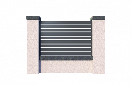 Panou Gard Model Trend 90&140 Din Aluminiu Cu Stalpi Din Zidarie Existenti 1500x2000 mm [0]