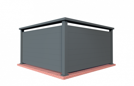 Balustrada Model Compact Din Aluminiu Pentru Balcon Si Terasa 1000x2000 mm [1]