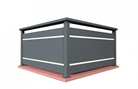 Balustrada Model Neon Din Aluminiu Pentru Balcon Si Terasa 1000x2000 mm [1]