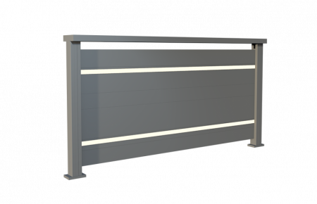 BALCOANE ALUMINIU - Balustrada Model Neon Din Aluminiu Pentru Balcon Si Terasa 1000x2000 mm