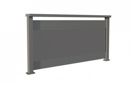 BALCOANE ALUMINIU - Balustrada Model Panorama Din Aluminiu Pentru Balcon Si Terasa 1000x2000 mm