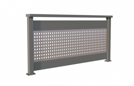 BALCOANE ALUMINIU - Balustrada Model Trafor Din Aluminiu Pentru Balcon Si Terasa 1000x2000 mm