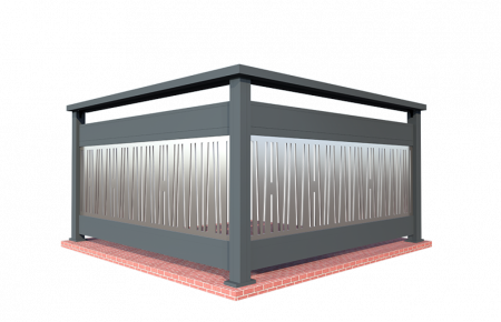 Balustrada Model Trafor Din Aluminiu Pentru Balcon Si Terasa 1000x2000 mm [1]