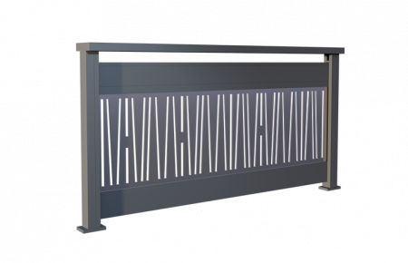 BALCOANE ALUMINIU - Balustrada Model Trafor Din Aluminiu Pentru Balcon Si Terasa 1000x2000 mm