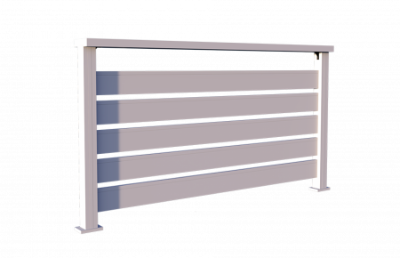 Balustrada Model Trend 140 Din Aluminiu Pentru Balcon Si Terasa 1000x2000 mm [2]