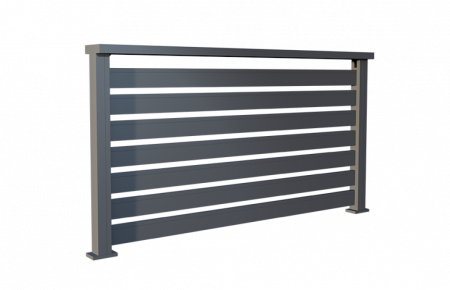BALCOANE ALUMINIU - Balustrada Model Trend 90 Din Aluminiu Pentru Balcon Si Terasa 1000x2000 mm