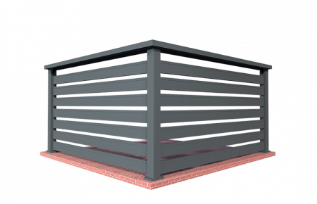 Balustrada Model Trend 90 Din Aluminiu Pentru Balcon Si Terasa 1000x2000 mm [1]