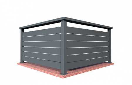 Balustrada Model Trend Slim 140 Din Aluminiu Pentru Balcon Si Terasa 1000x2000 mm [1]