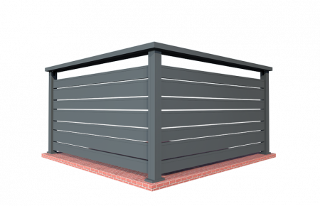Balustrada Model Trend Slim 90&140 Din Aluminiu Pentru Balcon Si Terasa 1000x2000 mm [1]