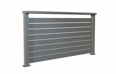 BALCOANE ALUMINIU - Balustrada Model Trend Slim 90 Din Aluminiu Pentru Balcon Si Terasa 1000x2000 mm