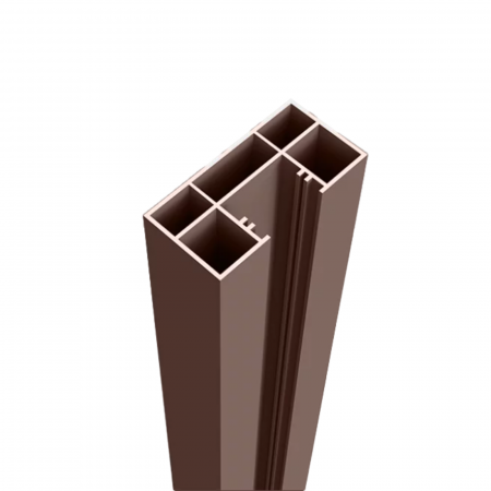 PROFILE GARD ALUMINIU - Cadru Gard din Aluminiu tip C, Multifunctional Ranforsat Maro, 30x60mmx1,5 ML
