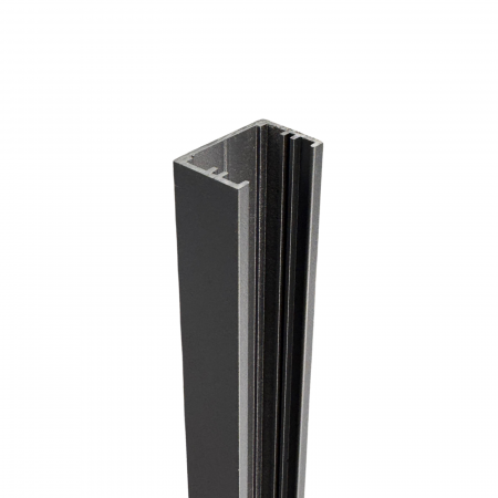 WPC GARD - Cadru Gard tip C, Multifunctional din Aluminiu Gri Antracit 28x18mmx1,5 ML