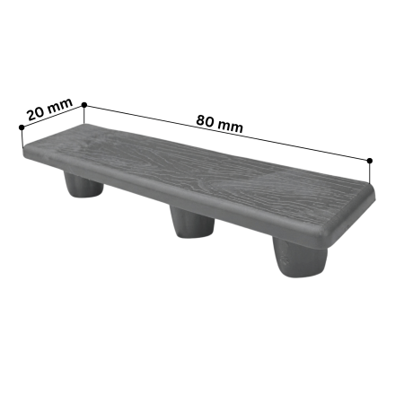 Capac Plastic Gri Antracit pentru Inchidere Lamela Gard 80x20 mm [3]
