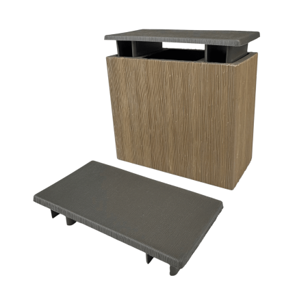 Capac Plastic pentru Tub Riflaj 100X52 mm, Gri Argintiu [1]