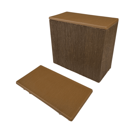 Capac Plastic pentru Tub Riflaj 100X52 mm, Maro Stejar