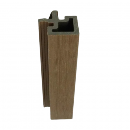RIFLAJ WPC - Coltar Exterior Co-Extrudat din Lemn Compozit pentru Riflaj Maro Stejar 40x40mm, 3,6 ml