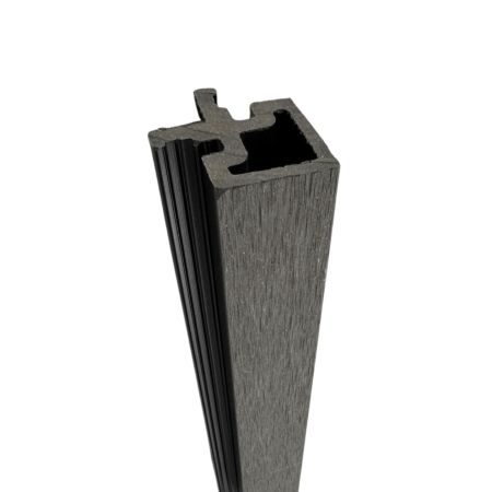 RIFLAJ WPC - Coltar Exterior din Lemn Compozit pentru Riflaj Gri 40x40mm, 2,9 ml