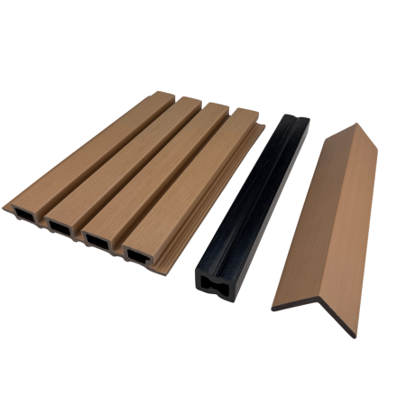Coltar tip L Co-Extrudat WPC pentru riflaj Bej Artar 55x55 mm, Lungime 2.9 m [3]