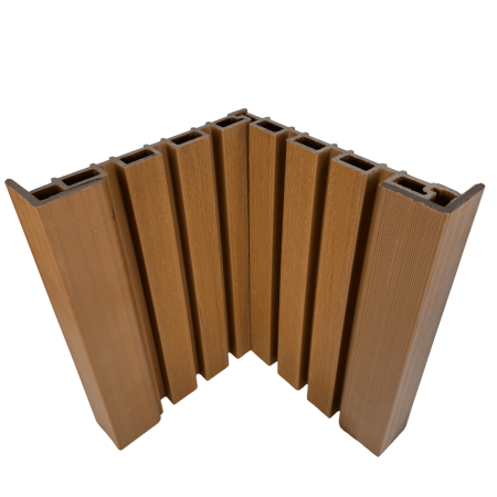 Coltar tip L Co-Extrudat WPC pentru riflaj Maro Stejar 55x55 mm, Lungime 2.9 m [3]
