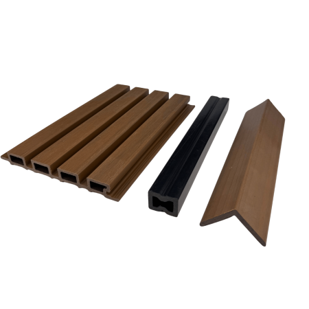 Coltar tip L Co-Extrudat WPC pentru riflaj Maro Stejar 55x55 mm, Lungime 2.9 m [1]