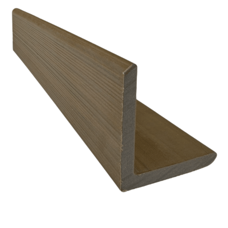Coltar tip L Co-Extrudat WPC pentru riflaj Maro Stejar 55x55 mm, Lungime 2.9 m