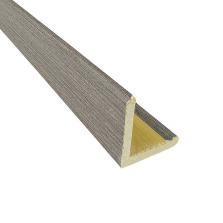 RIFLAJ INTERIOR - Coltar tip L textura Lemn Gri, 25x25x3000 mm  pentru Interior