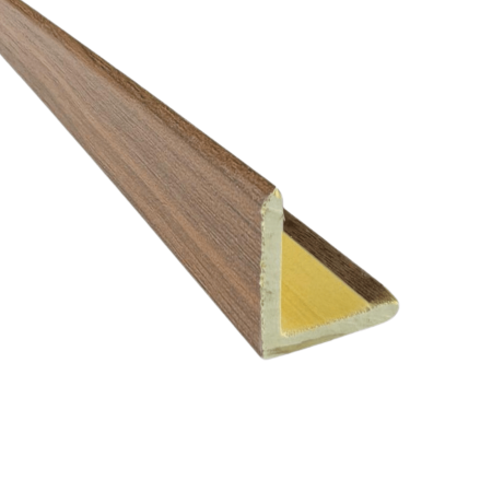 RIFLAJ INTERIOR - Coltar tip L  textura Lemn Nuc, 25x25x3000 mm  pentru Interior