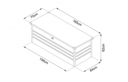 Cufar depozitare gradina SuperiorChest XL, Lada depozitare unelte, Basic, Otel zincat [4]