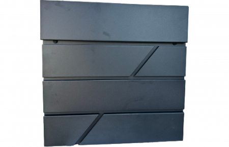 Cutie postala otel zincat, Design Modern, Negru Dark, VIVODECOR [0]